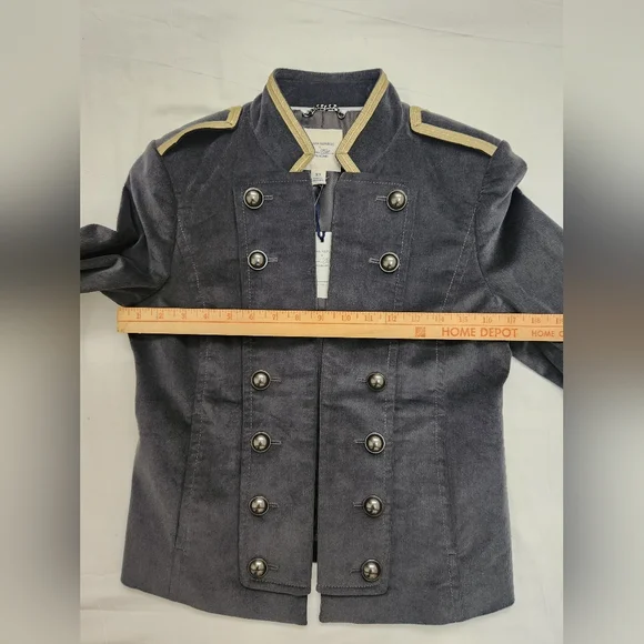 NWT Gray Banana Republic × Olivia Palermo Military Jacket/ Blazer - Picture 7 of 7